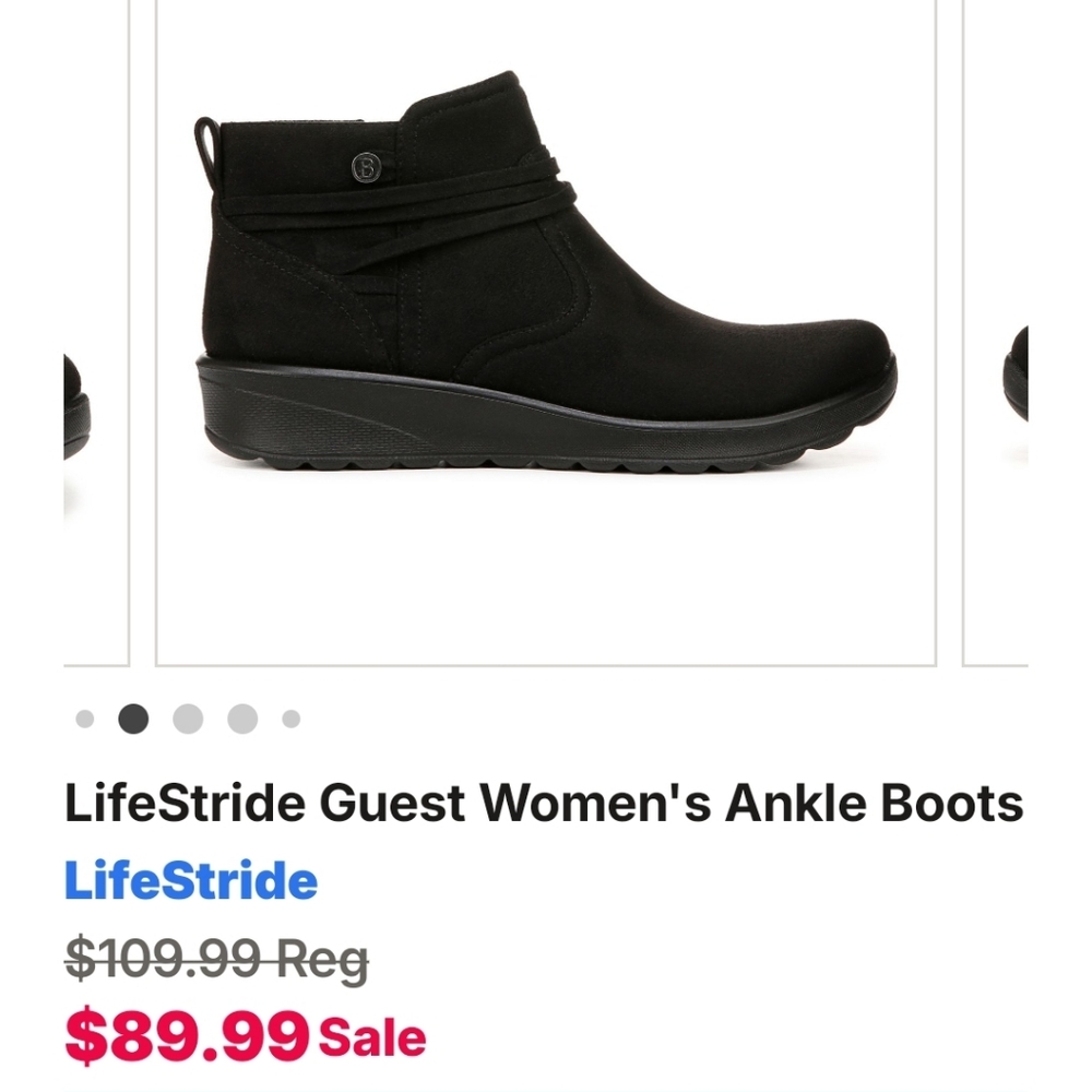 Life Stride Women's Sleek Black Booties